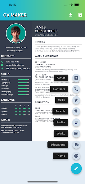 CV Resume Maker screenshot
