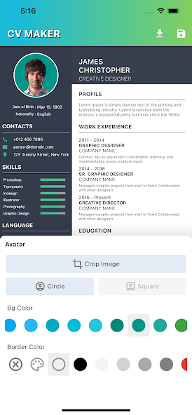 CV Resume Maker screenshot