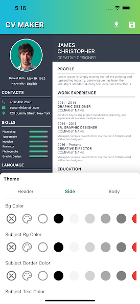 CV Resume Maker screenshot